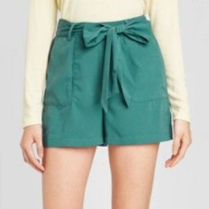 A New Day Teal Women's Tie Waist Shorts
